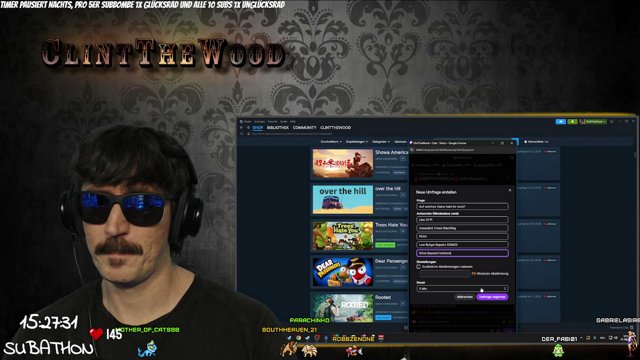 ClintTheWood live stream