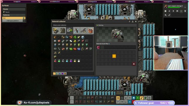 JuliePixels live stream