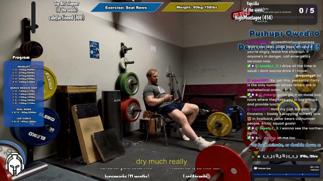 squatGOAT live stream